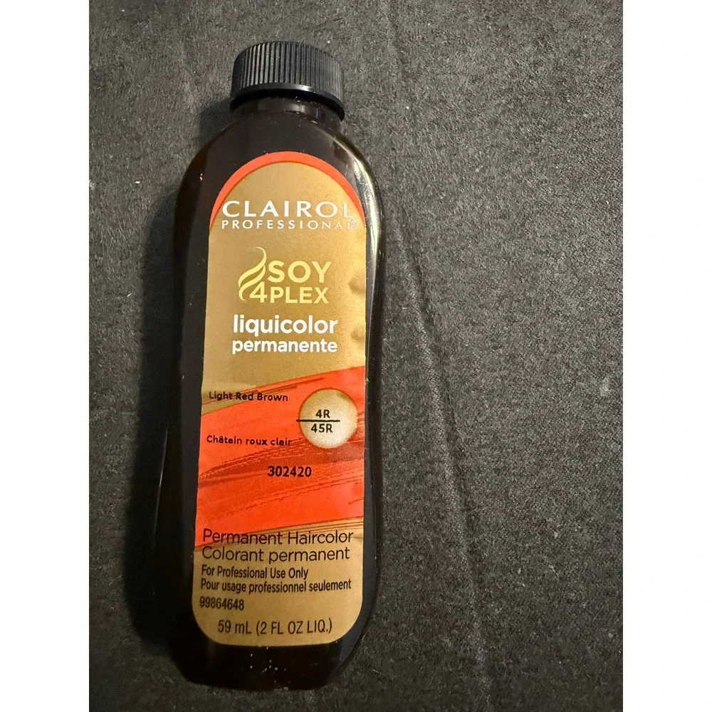 Clairol Professional Liquicolor Permanente 4R 45R Light Red Brown Hair Color 2oz